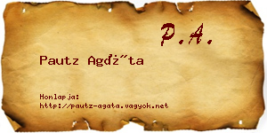 Pautz Agáta névjegykártya